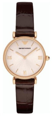  Shop Authentic Emporio Armani Classic Quartz Pink Dial Brown Leather Strap Watch For Women - AR1911 - Luxxuri