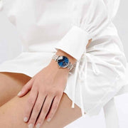  Shop Authentic Emporio Armani Gianni T Bar Crystal Blue Dial Two Tone Steel Strap Watch For Women - AR11092 - Luxxuri