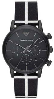  Shop Authentic Emporio Armani Classic Black Dial Black Leather Strap Watch For Men - AR1860 - Luxxuri