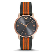  Shop Authentic Emporio Armani Kappa Quartz Grey Dial Two Tone Nylon Strap Watch For Men - AR11014 - Luxxuri