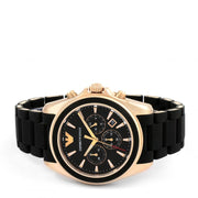  Shop Authentic Emporio Armani Sigma Chronograph Black Dial Black SIlicon Strap Watch For Men - AR6066 - Luxxuri