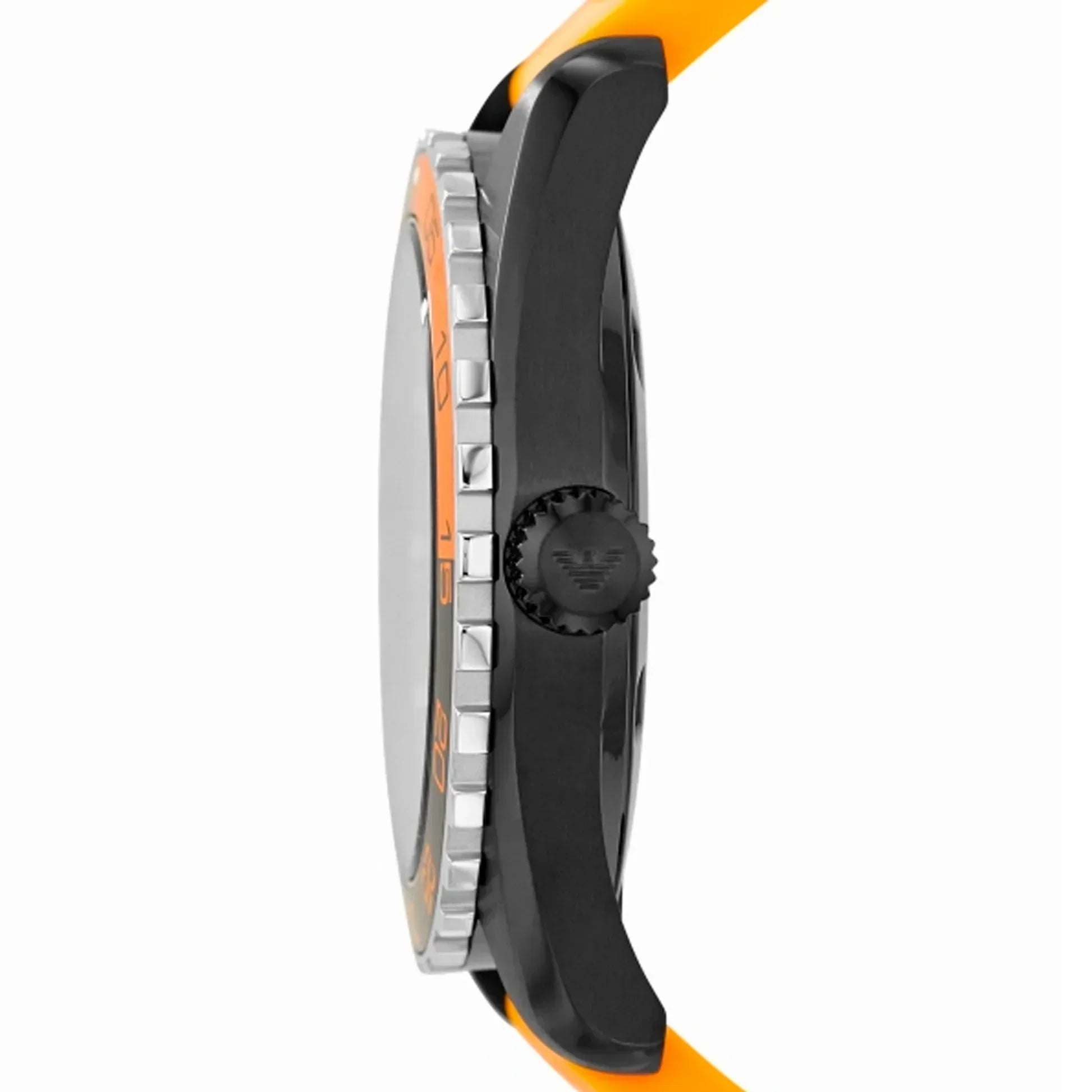  Shop Authentic Emporio Armani Sportivo Quartz Black Dial Orange Rubber Strap Watch For Men - AR6046 - Luxxuri