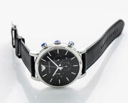  Shop Authentic Emporio Armani Dress Analog Black Dial Black Leather Strap Watch For Men - AR8029 - Luxxuri