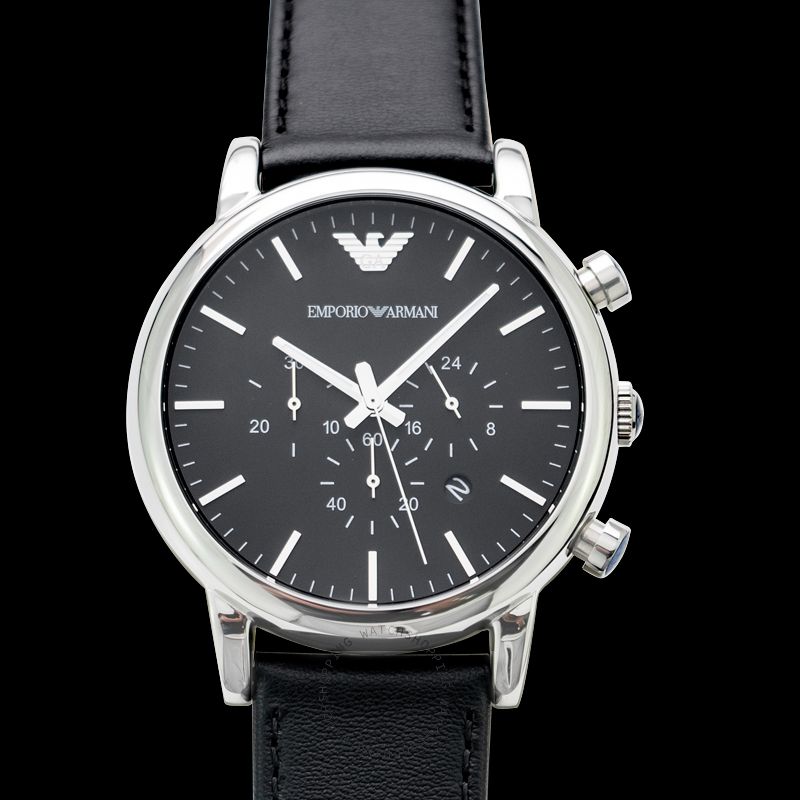  Shop Authentic Emporio Armani Dress Analog Black Dial Black Leather Strap Watch For Men - AR8029 - Luxxuri