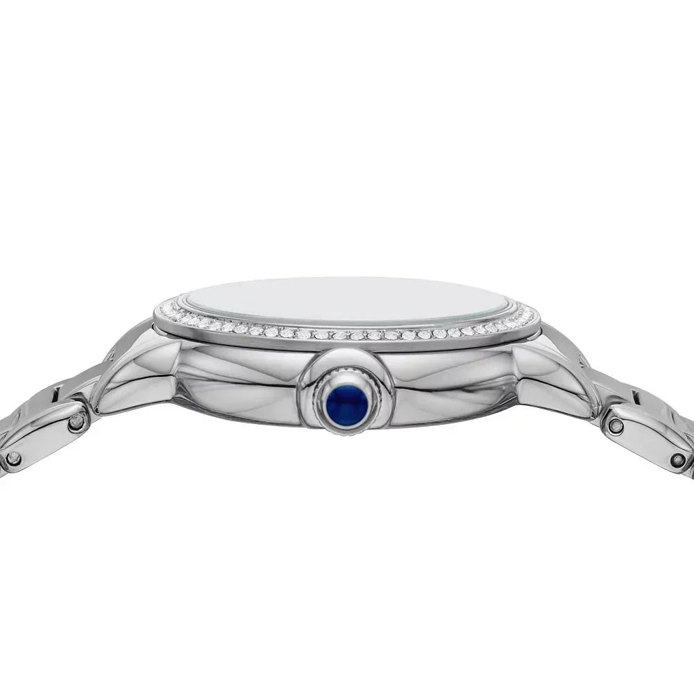  Shop Authentic Emporio Armani Mia Three Hand Crystals Blue Dial Silver Steel Strap Watch For Women - AR11630 - Luxxuri