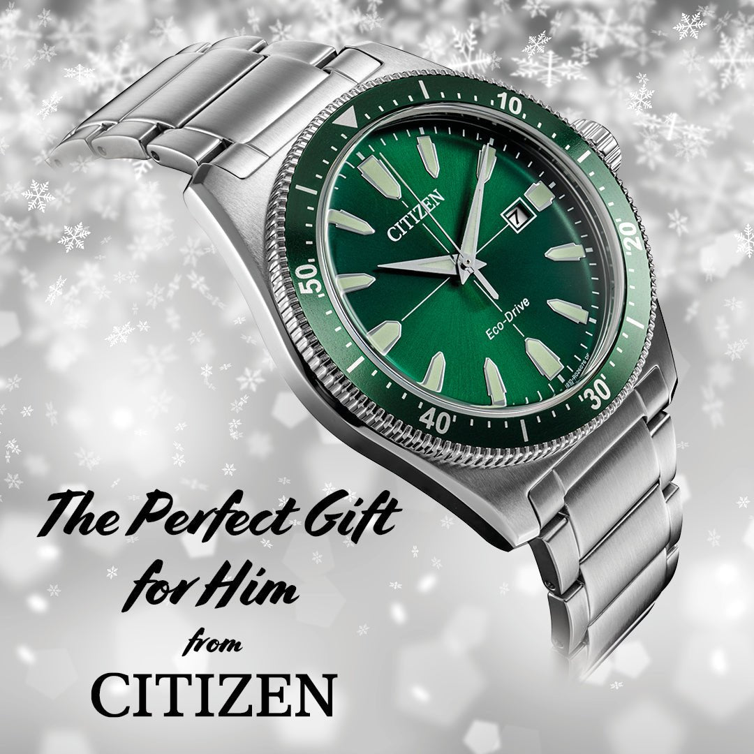  Shop Authentic Citizen Eco Drive Vintage Green Dial Silver Steel Strap Watch For Men - AW1598-70X - Luxxuri
