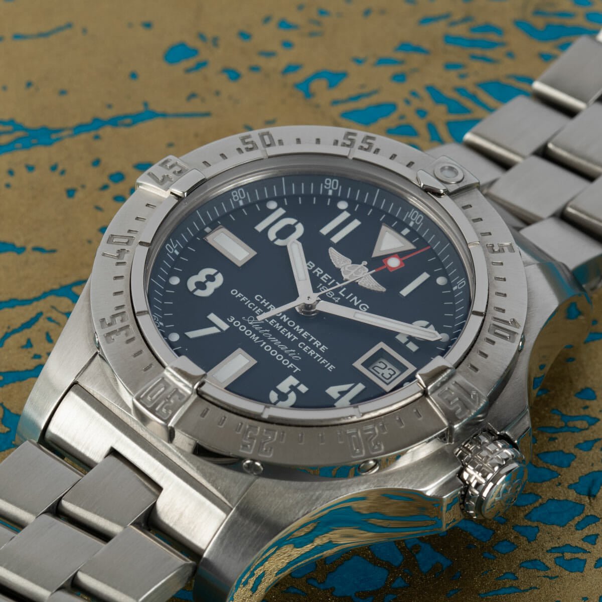  Shop Authentic Breitling Aeromarine Avenger Seawolf 45mm Blue Dial Stainless Steel Mens Watch - A1733110/C756 - Luxxuri