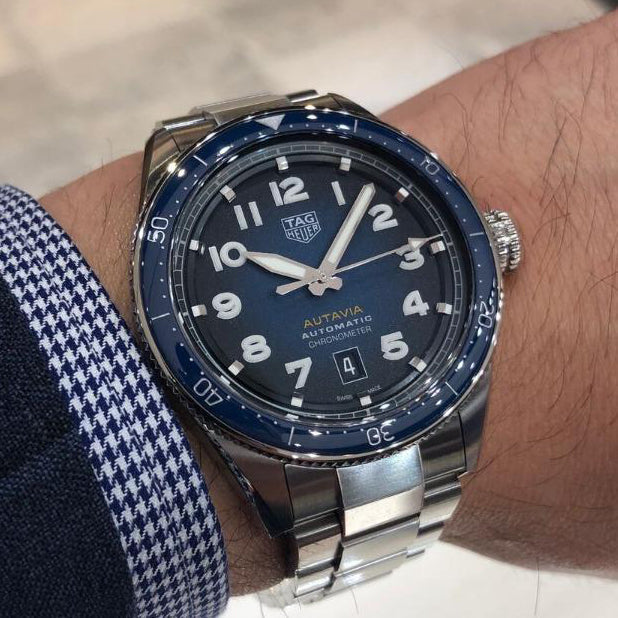 Shop Authentic Tag Heuer Autavia Blue Dial Watch for Men - WBE5116.EB0173 - Luxxuri