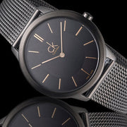  Shop Authentic Calvin Klein Minimal Black Dial Black Mesh Bracelet Watch for Women - K3M22421 - Luxxuri