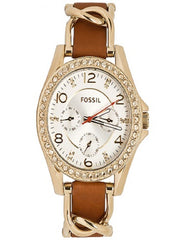  Shop Authentic Fossil Riley Multifunction White Dial Orange Leather Strap Watch for Women - ES3723 - Luxxuri