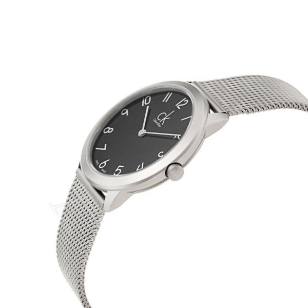  Shop Authentic Calvin Klein Minimal Black Dial Silver Mesh Bracelet Watch for Women - K3M52151 - Luxxuri