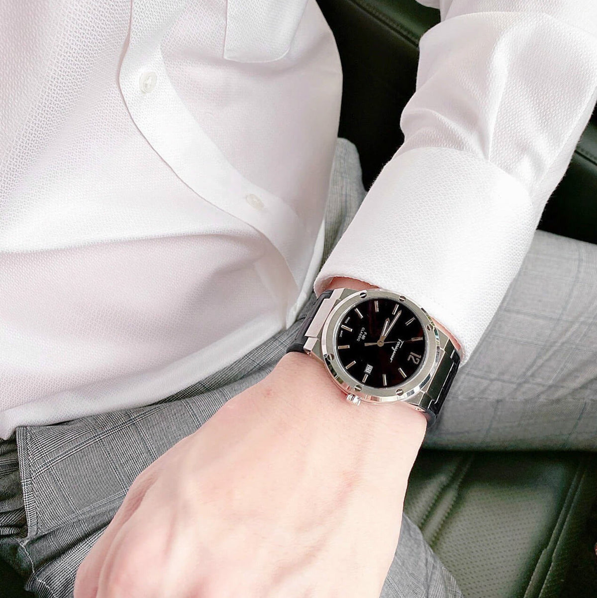  Shop Authentic Salvatore Ferragamo F-80 Classic Black Dial Black Leather Strap  Watch for Men - SFDT00219 - Luxxuri