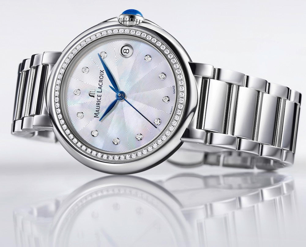  Shop Authentic Maurice Lacroix Fiaba Diamonds Mother of Pearl Dial Silver Steel Strap Watch for Women - FA1004-SD502-170-1 - Luxxuri