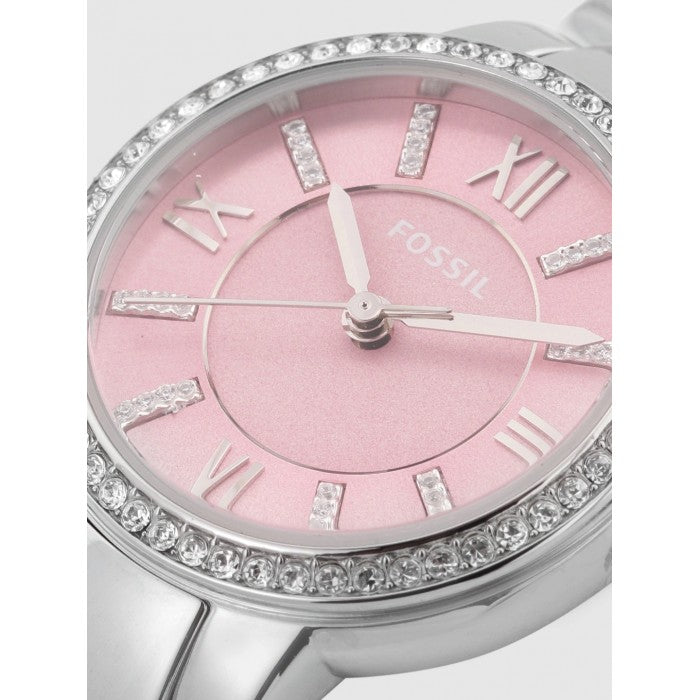  Shop Authentic Fossil Virginia Pink Dial Silver Steel Strap Watch for Women - ES3504 - Luxxuri