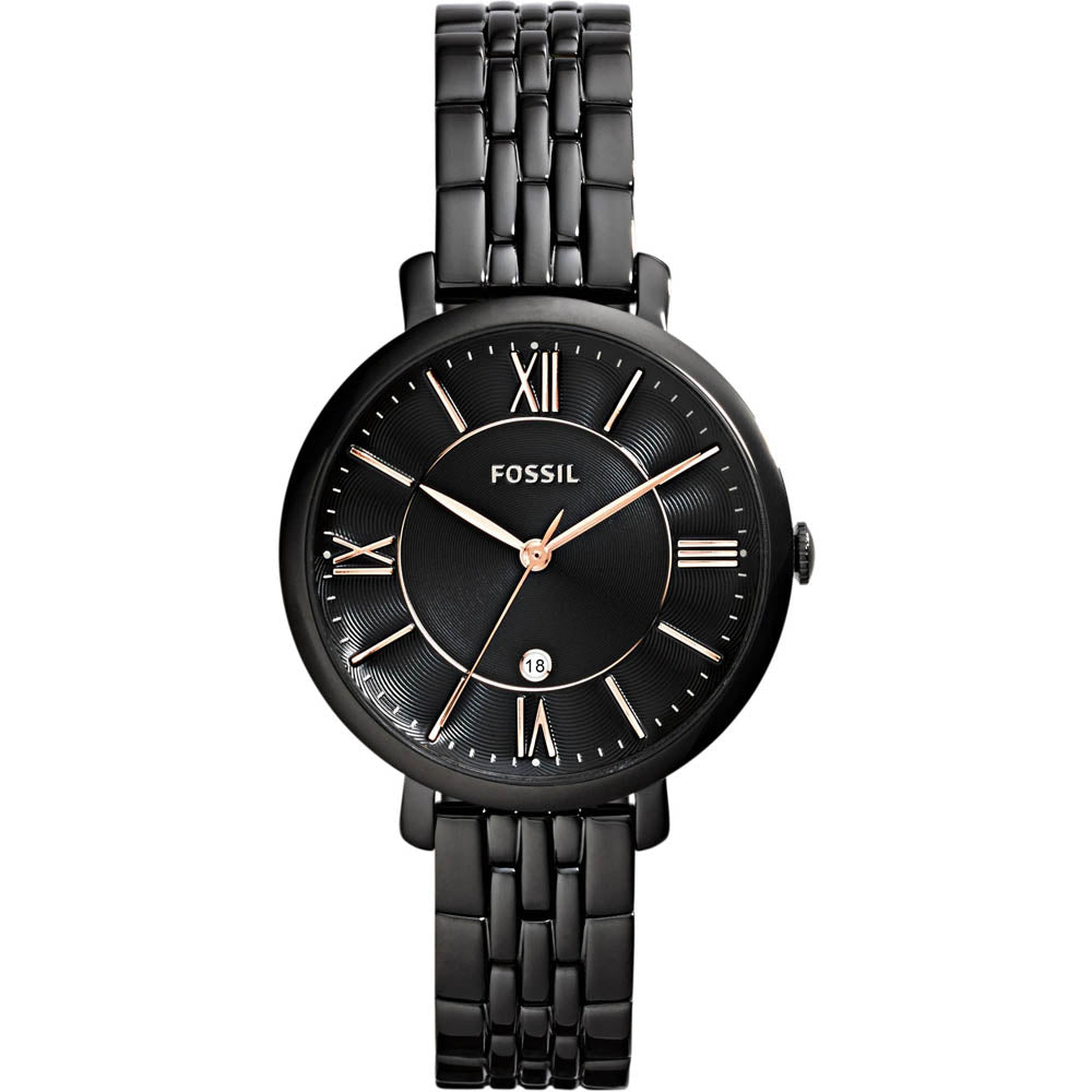 Shop Authentic Fossil Jacqueline Black Dial Black Mesh Bracelet Watch for Women - ES3614 - Luxxuri