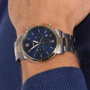  Shop Authentic Fossil Neutra Chronograph Blue Dial Two Tone Steel Strap Watch for Men - FS5706 - Luxxuri
