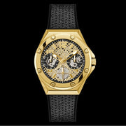  Shop Authentic Guess Asteria Multifunction Gold Dial Black Rubber Strap Watch For Women - GW0620L2 - Luxxuri