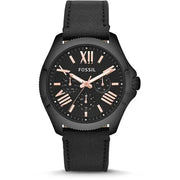  Shop Authentic Fossil Cecile Multifunction Black Dial Black Leather Strap Watch for Men - AM4523 - Luxxuri