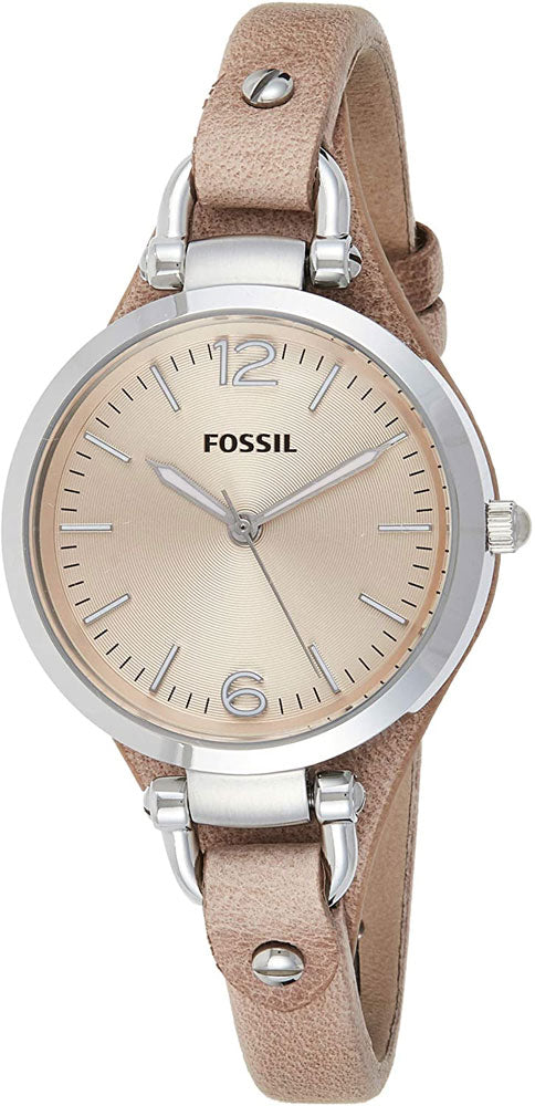  Shop Authentic Fossil Georgia Bone Grey Dial Beige Leather Strap Watch for Women - ES2830 - Luxxuri