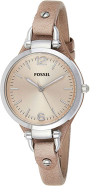  Shop Authentic Fossil Georgia Bone Grey Dial Beige Leather Strap Watch for Women - ES2830 - Luxxuri