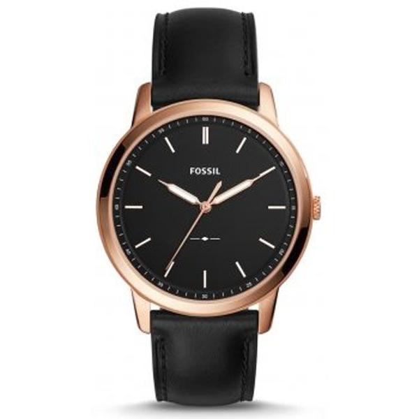  Shop Authentic Fossil The Minimalist Black Dial Black Leather Strap Watch for Men - FS5376 - Luxxuri