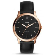  Shop Authentic Fossil The Minimalist Black Dial Black Leather Strap Watch for Men - FS5376 - Luxxuri