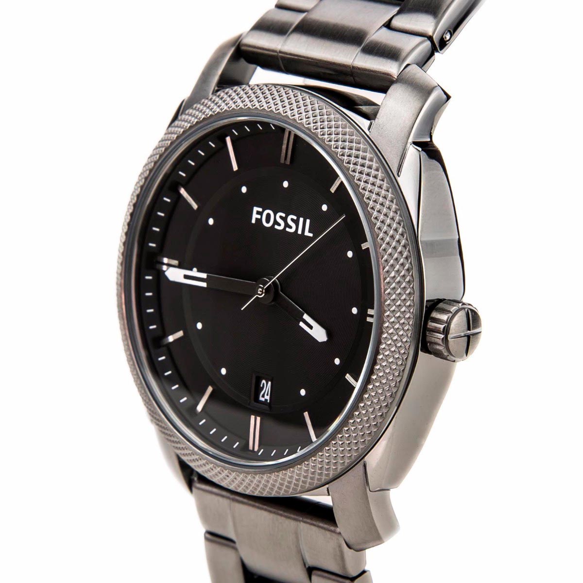  Shop Authentic Fossil Machine Chronograph Black Dial Grey Steel Strap Watch for Men - FS4774 - Luxxuri