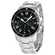  Shop Authentic Fossil Grant Sport Chronograph Black Dial Silver Steel Strap Watch for Men - FS5236 - Luxxuri