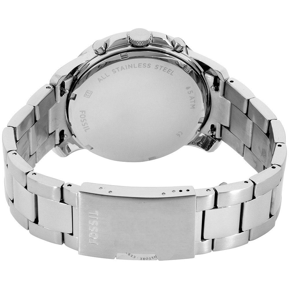  Shop Authentic Fossil Grant Sport Chronograph Black Dial Silver Steel Strap Watch for Men - FS5236 - Luxxuri
