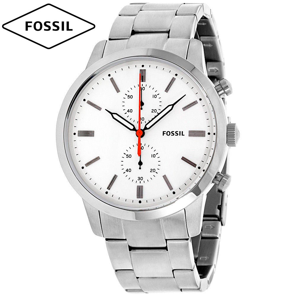  Shop Authentic Fossil Townsman White Dial Silver Steel Strap Watch for Men - FS5346 - Luxxuri