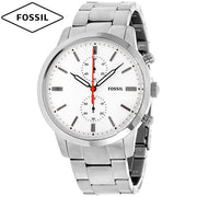  Shop Authentic Fossil Townsman White Dial Silver Steel Strap Watch for Men - FS5346 - Luxxuri
