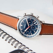  Shop Authentic Fossil Goodwin Chronograph Blue Dial Brown Leather Strap Watch for Men - FS5414 - Luxxuri