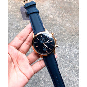  Shop Authentic Fossil Townsman Chronograph Blue Dial Blue Leather Strap Watch for Men - FS5436 - Luxxuri