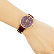  Shop Authentic Fossil Jacqueline Burgundy Dial Burgundy Leather Strap Watch for Women  - ES4099 - Luxxuri