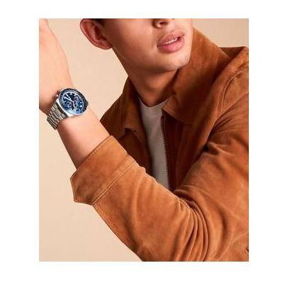  Shop Authentic Fossil Sport Tourer Chronograph Blue Dial Silver Steel Strap Watch for Men - FS6047 - Luxxuri