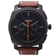  Shop Authentic Fossil Machine Chronograph Black Dial Brown Leather Strap Watch for Men - FS5234 - Luxxuri