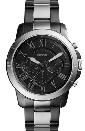  Shop Authentic Fossil Grant Chronograph Black Dial Two Tone Steel Strap Watch for Men - FS5269 - Luxxuri