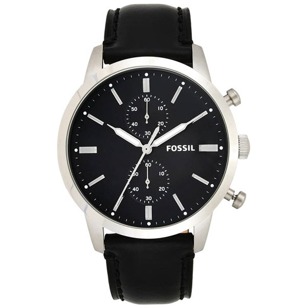  Shop Authentic Fossil Townsman Multifunction Black Dial Black Leather Strap Watch for Men - FS5396 - Luxxuri