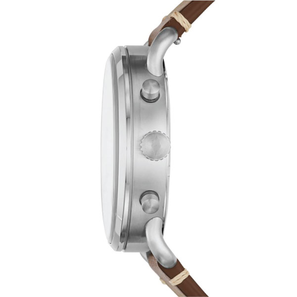  Shop Authentic Fossil The Commuter White Dial Brown Leather Strap Watch for Men - FS5402 - Luxxuri