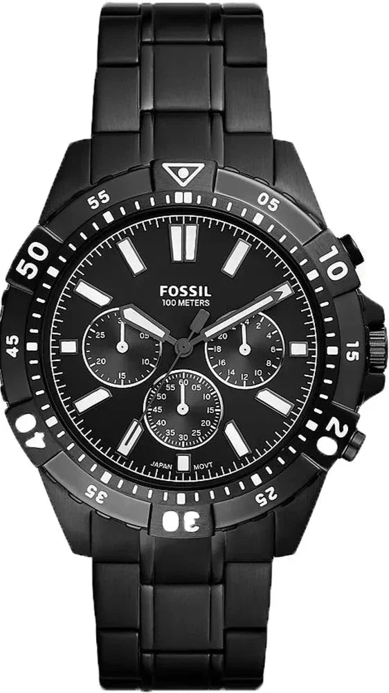  Shop Authentic Fossil Garrett Chronograph Black Dial Black Steel Strap Watch for Men - FS5773 - Luxxuri