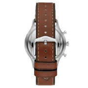  Shop Authentic Fossil Retro Pilot Chronograph Silver Dial Brown Leather Strap Watch for Men - FS5809 - Luxxuri