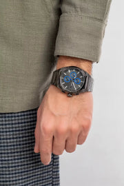  Shop Authentic Fossil Retro Pilot Chronograph Black Dial Grey Steel Strap Watch for Men - FS5834 - Luxxuri