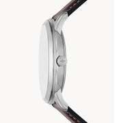  Shop Authentic Fossil Neutra Minimalist Moonphase Silver Dial Brown Leather Strap Watch for Men - FS5905 - Luxxuri