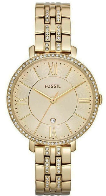  Shop Authentic Fossil Jacqueline Gold Dial Gold Steel Strap Watch for Women - ES3547 - Luxxuri