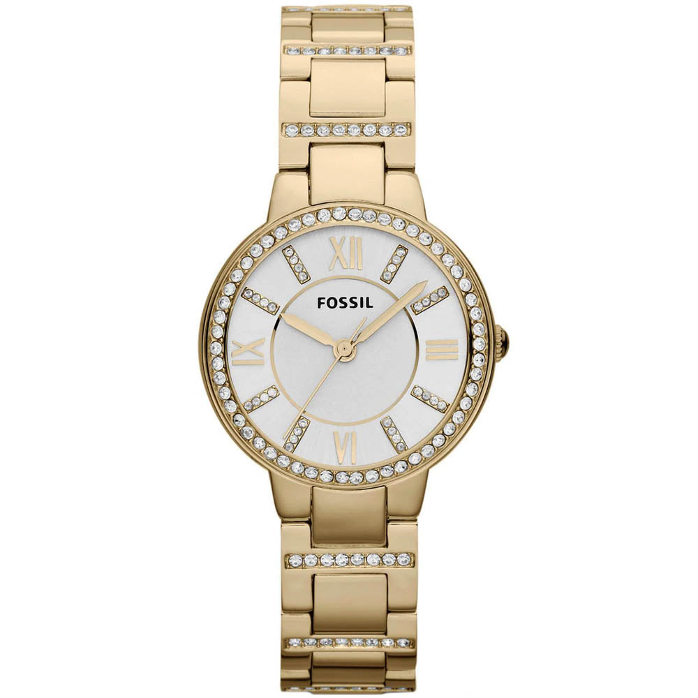  Shop Authentic Fossil Virginia White Dial Gold Steel Strap Watch for Women - ES3283 - Luxxuri