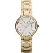  Shop Authentic Fossil Virginia White Dial Gold Steel Strap Watch for Women - ES3283 - Luxxuri