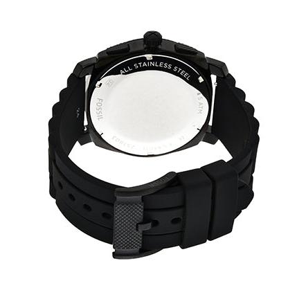  Shop Authentic Fossil Machine Chronograph Black Dial Black Silicone Strap Watch for Men - FS4487 - Luxxuri