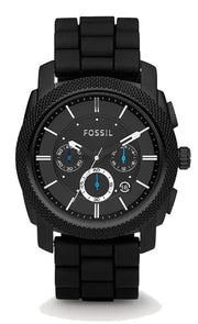  Shop Authentic Fossil Machine Chronograph Black Dial Black Silicone Strap Watch for Men - FS4487 - Luxxuri