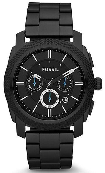  Shop Authentic Fossil Machine Chronograph Black Dial Black Steel Strap Watch for Men - FS4552 - Luxxuri