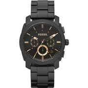  Shop Authentic Fossil Machine Chronograph Black Dial Black Steel Strap Watch for Men - FS4682 - Luxxuri